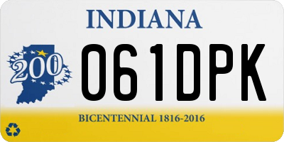 IN license plate 061DPK