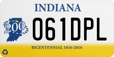 IN license plate 061DPL