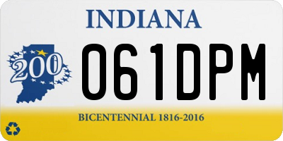 IN license plate 061DPM
