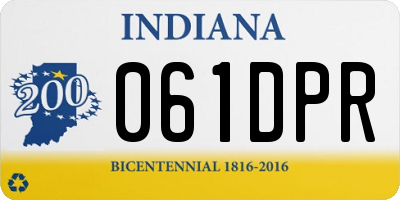 IN license plate 061DPR