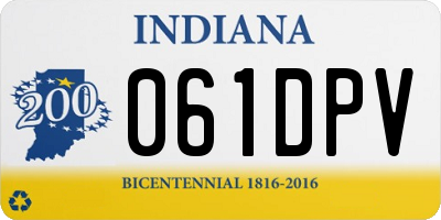 IN license plate 061DPV