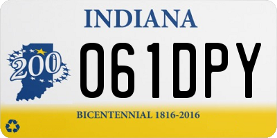 IN license plate 061DPY