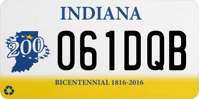 IN license plate 061DQB