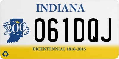 IN license plate 061DQJ