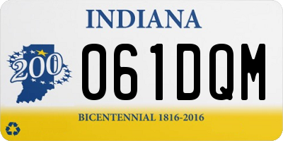 IN license plate 061DQM