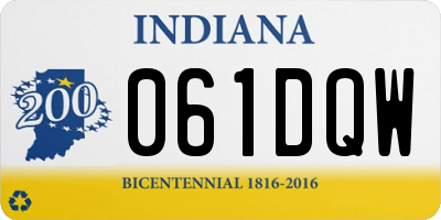 IN license plate 061DQW