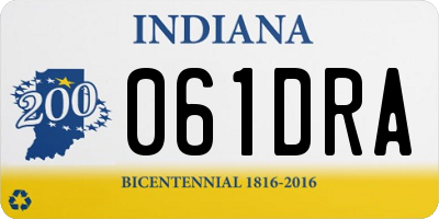 IN license plate 061DRA