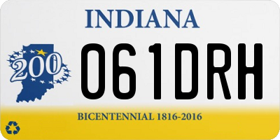 IN license plate 061DRH