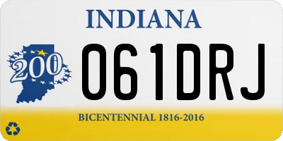 IN license plate 061DRJ