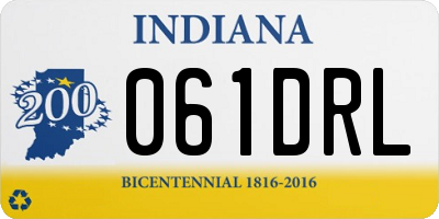 IN license plate 061DRL