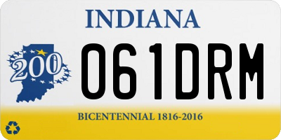 IN license plate 061DRM