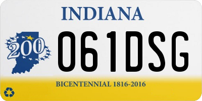 IN license plate 061DSG