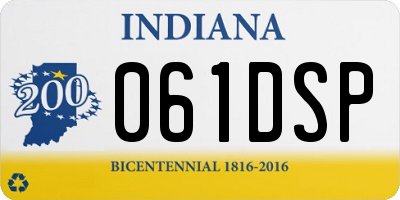 IN license plate 061DSP