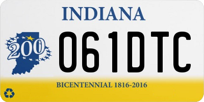 IN license plate 061DTC
