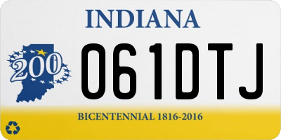 IN license plate 061DTJ