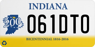 IN license plate 061DTO