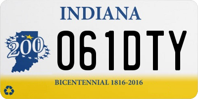 IN license plate 061DTY
