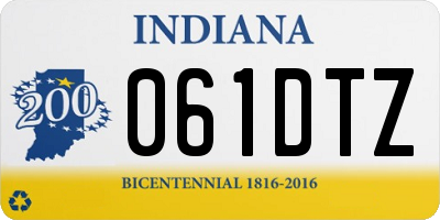 IN license plate 061DTZ