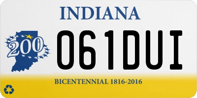 IN license plate 061DUI