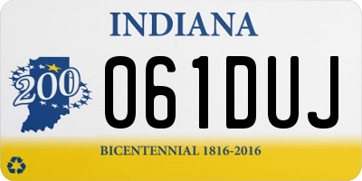 IN license plate 061DUJ