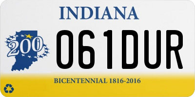 IN license plate 061DUR