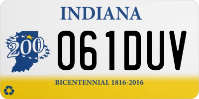 IN license plate 061DUV