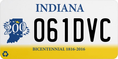 IN license plate 061DVC