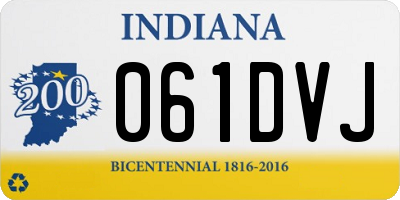 IN license plate 061DVJ
