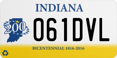 IN license plate 061DVL