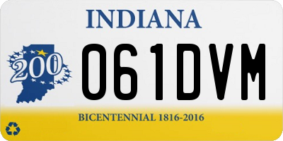 IN license plate 061DVM