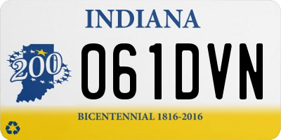IN license plate 061DVN