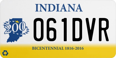 IN license plate 061DVR