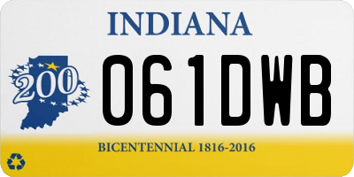 IN license plate 061DWB
