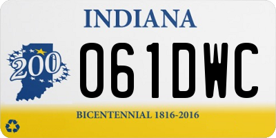 IN license plate 061DWC