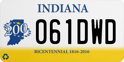 IN license plate 061DWD