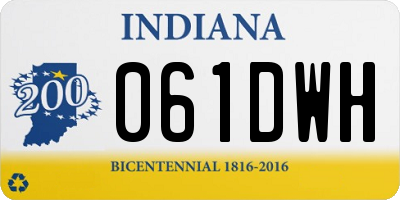 IN license plate 061DWH