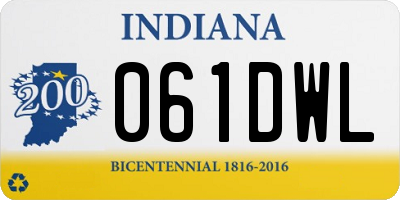 IN license plate 061DWL