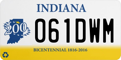 IN license plate 061DWM