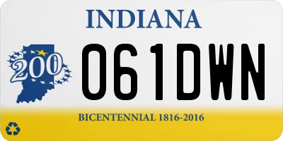 IN license plate 061DWN