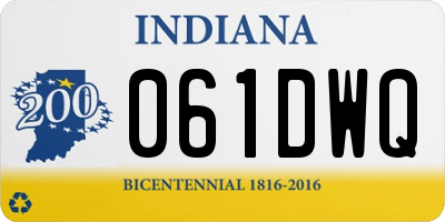 IN license plate 061DWQ
