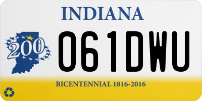 IN license plate 061DWU