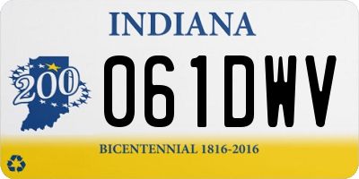 IN license plate 061DWV