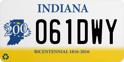 IN license plate 061DWY