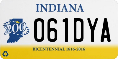IN license plate 061DYA