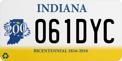IN license plate 061DYC
