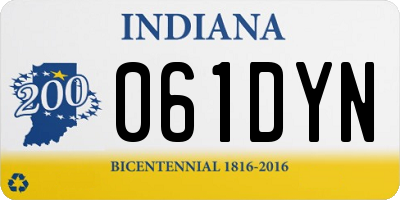 IN license plate 061DYN