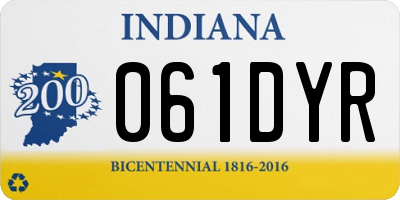 IN license plate 061DYR