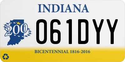IN license plate 061DYY