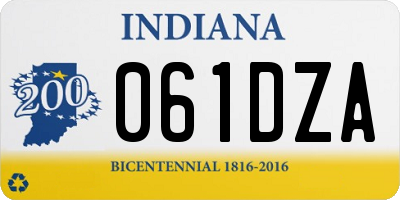 IN license plate 061DZA
