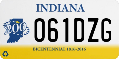 IN license plate 061DZG
